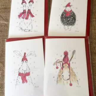 Pack of four mixed Christmas cards