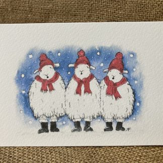 Pack of five Christmas Herdwick cards
